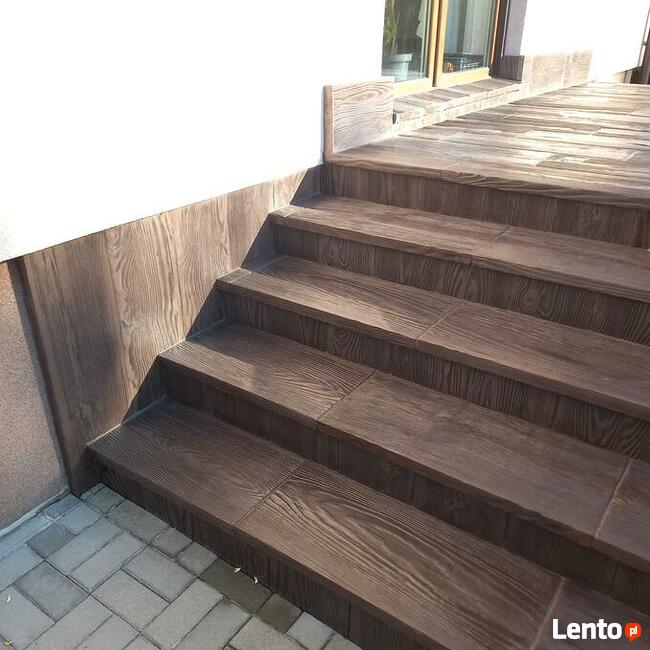 Betonowe drewno- płyty na taras, chodnik...