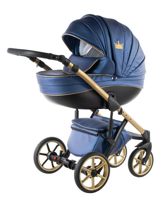 Navi - Metalic Blue Gold - 3w1 - Wózek dziecięcy - Kajtex