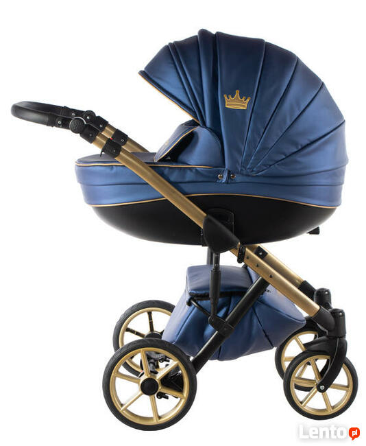 Navi - Metalic Blue Gold - 3w1 - Wózek dziecięcy - Kajtex