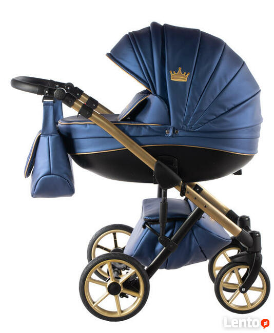 Navi - Metalic Blue Gold - 3w1 - Wózek dziecięcy - Kajtex