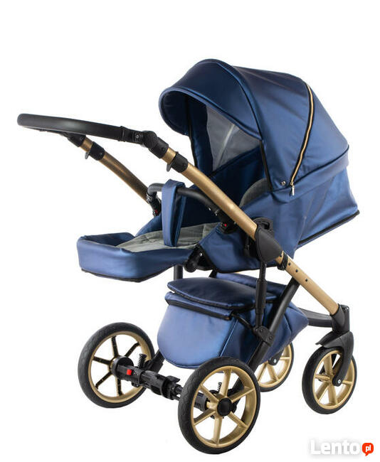 Navi - Metalic Blue Gold - 3w1 - Wózek dziecięcy - Kajtex