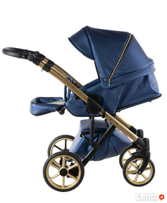 Navi - Metalic Blue Gold - 3w1 - Wózek dziecięcy - Kajtex