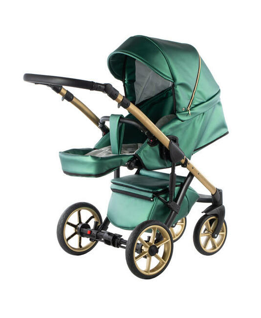 Navi - Metalic Green Gold - 3w1 - Wózek dziecięcy - Kajtex