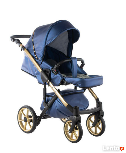Navi - Metalic Blue Gold - 3w1 - Wózek dziecięcy - Kajtex