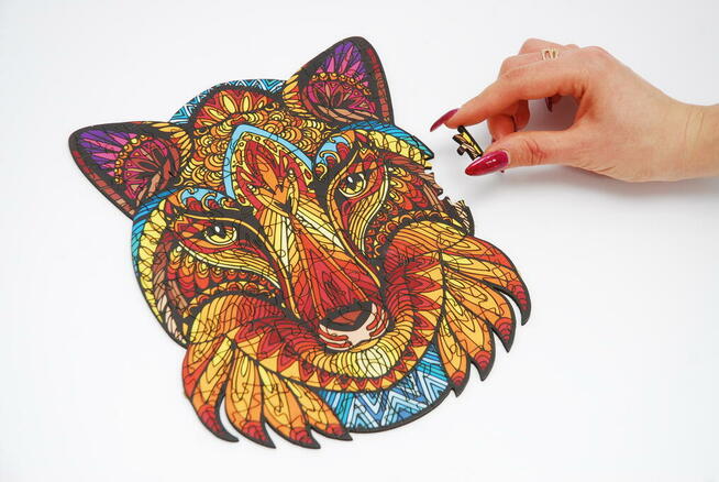 Puzzle Drewniane Premium EKO Układanka LIS 156 el. Rozmiar L