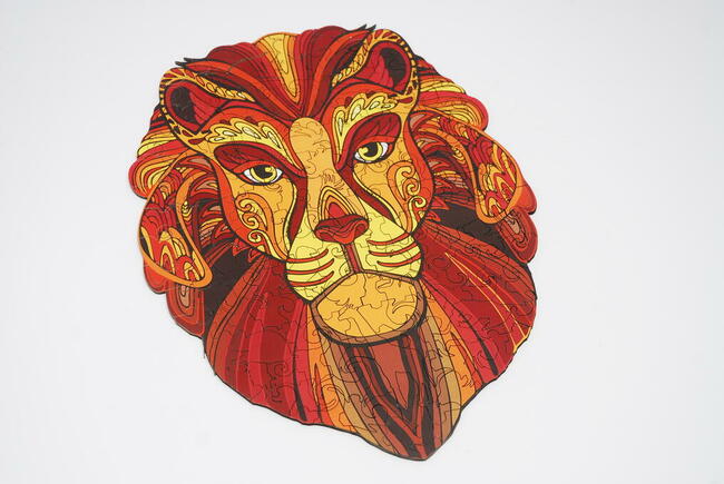Puzzle Drewniane Premium EKO Układanka LION 215 el. Rozmiar