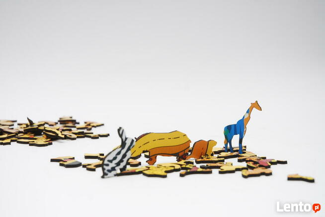 Puzzle Drewniane Premium EKO Układanka SOWA 123 el. Rozmiar