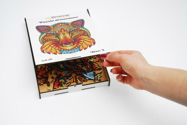 Puzzle Drewniane Premium EKO Układanka LIS 156 el. Rozmiar L