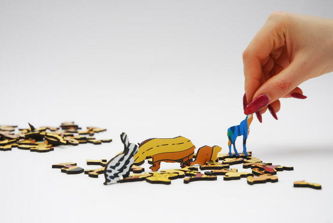 Puzzle Drewniane Premium EKO Układanka LIS 156 el. Rozmiar L