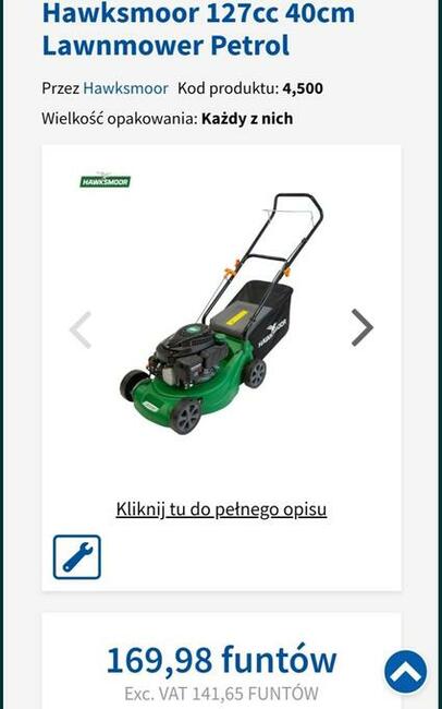 Nowa Kosiarka spalinowa z napędem lekka