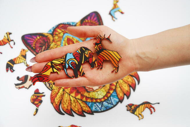 Puzzle Drewniane Premium EKO Układanka LIS 156 el. Rozmiar L