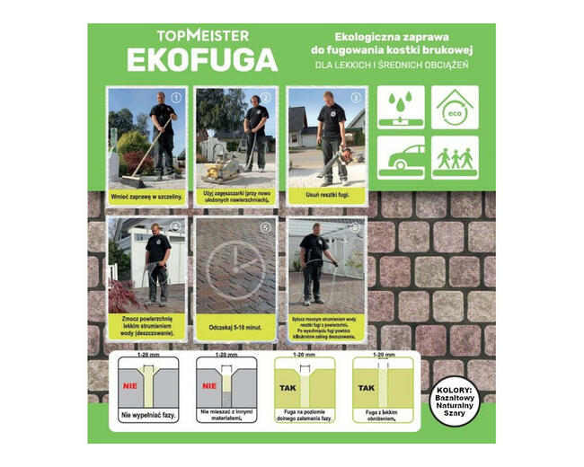 Ekologiczna fuga do kostki brukowej TopMeister