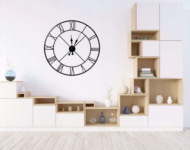 ZEGAR ŚCIENNY OKRĄGŁY 80cm LOFT Duży