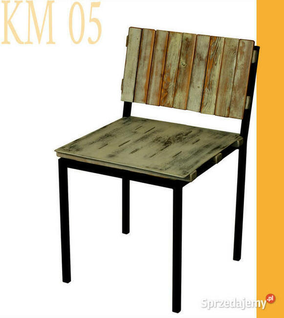 Krzesła ARTstyle KM 05, metal i drewno, pub, restauracja