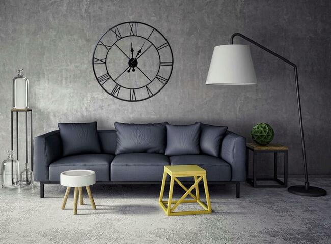 ZEGAR ŚCIENNY OKRĄGŁY 80cm LOFT Duży