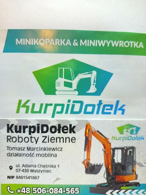 Usługi minikoparką oraz małą wywrotką