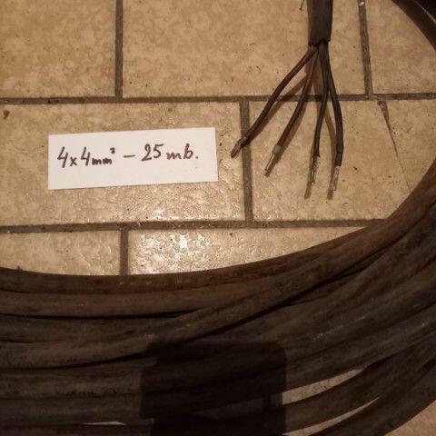 Przewód elektryczny w oponie gumowej