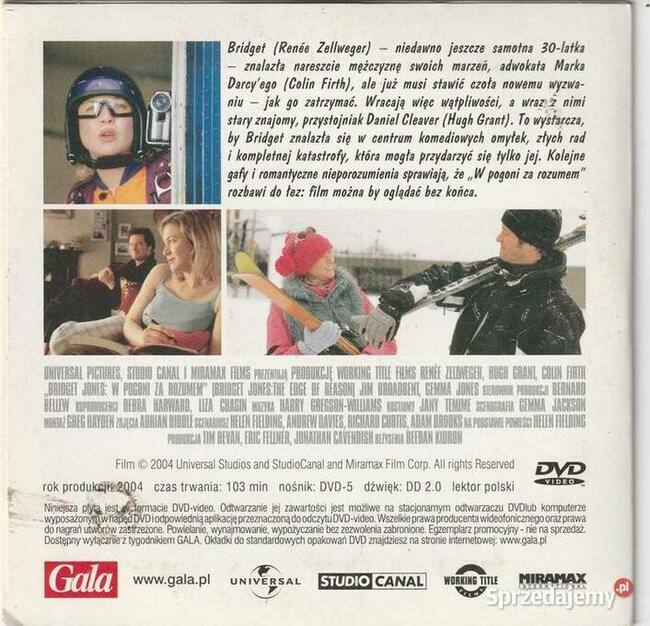 Bridget Jones. W pogoni za rozumem DVD