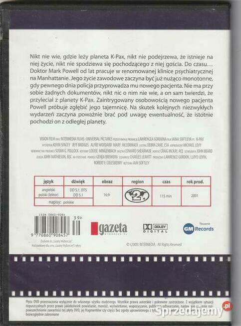 K-Pax - Spacey, Bridges DVD