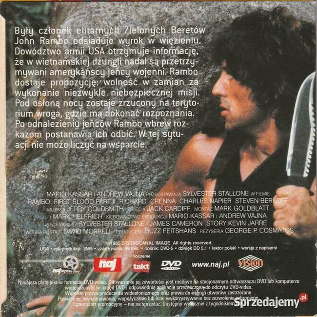Rambo 2 Sylvester Stallone DVD