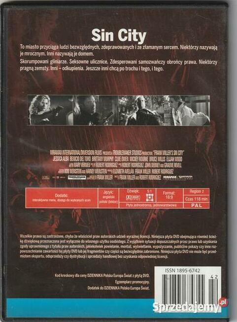 Sin city Tarantino DVD