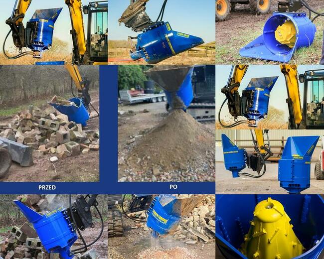 ŁYŻKA KRUSZĄCA – KRUSZARKA STOŻKOWA DO MASZYN OD 3-10 TON