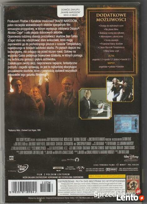 Skarb narodów Nicolas Cage DVD