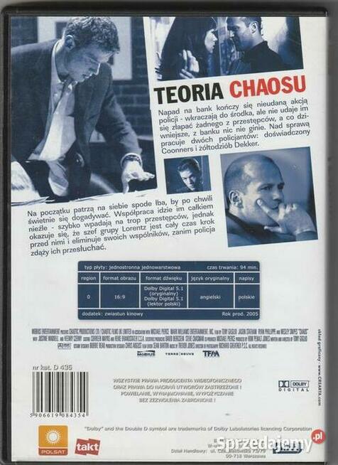 Teoria Chaosu Wesley Snipes, DVD