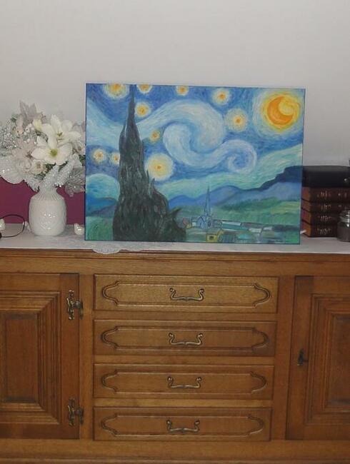 Obraz olejny Van Gogh Gwiaździsta noc pejzaż
