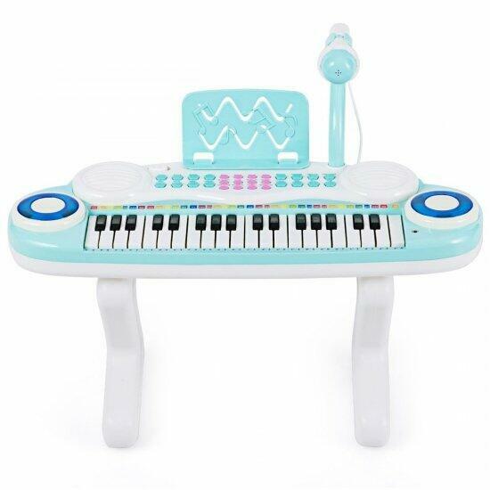 Pianino dla dzieci z mikrofonem i muzyką