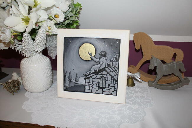 obraz olejny Święty Franciszek i Księżyc ikona