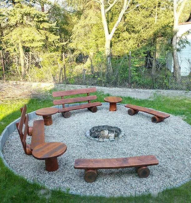 Ławki do ogniska biesiadne