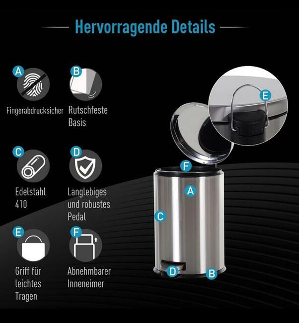 Kosz na śmieci stał nierdzewna