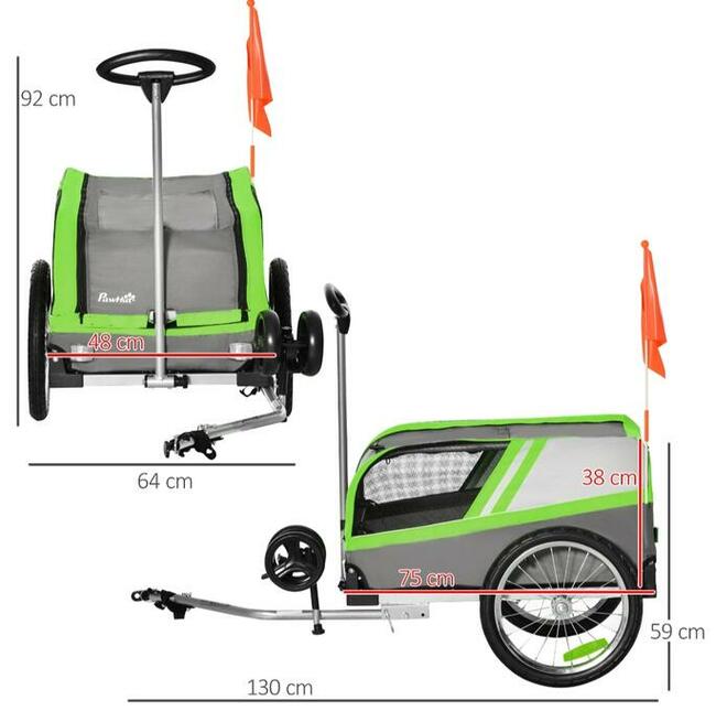 Przyczepka rowerowa dla zwierząt