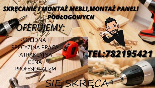 Skręcanie I montaż mebli!!! MONTAŻ PANELI PODŁOGOWYCH!!