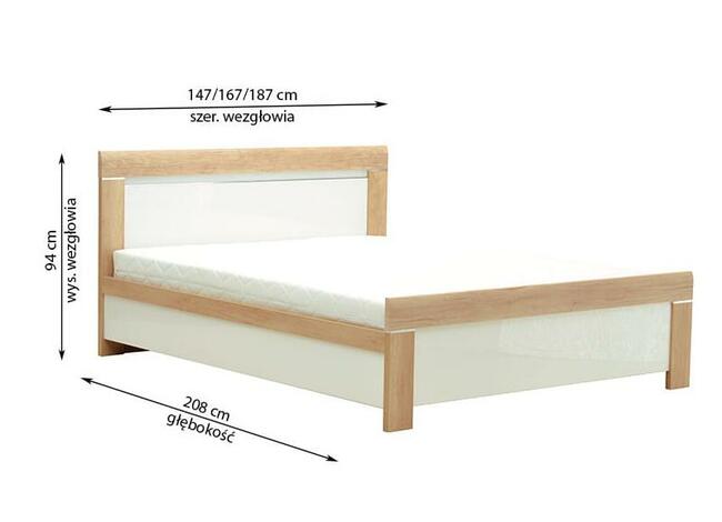 Sypialnia MANHATTAN łóżko, komoda, stolik nocny - WYPRZEDAŻ!