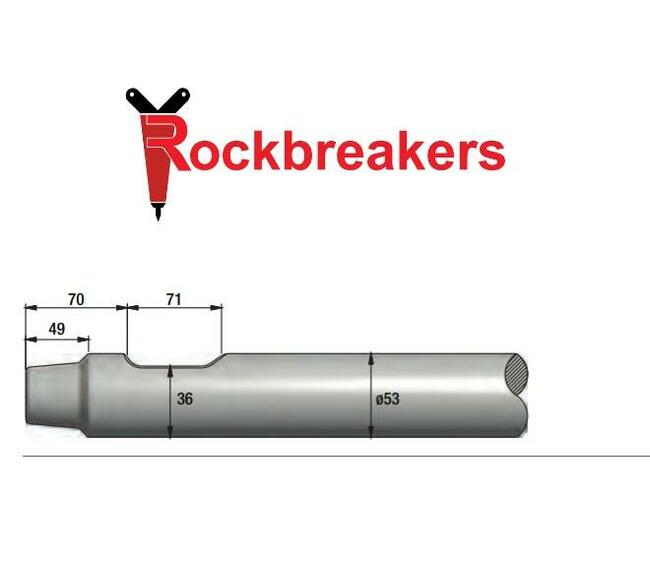 Grot do młota hydraulicznego, wyburzeniowego Arrowhead S30