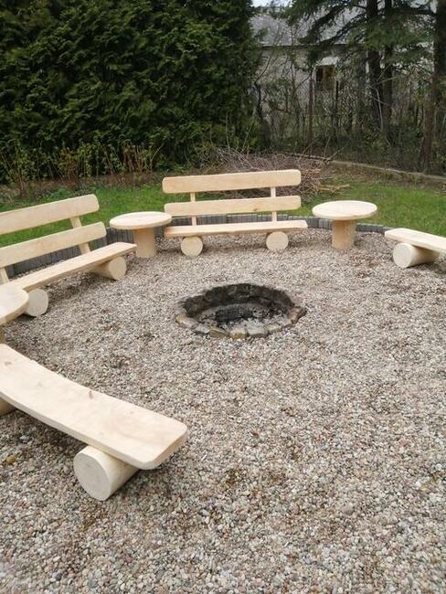 Ławki ogrodowe, naturalne drewno