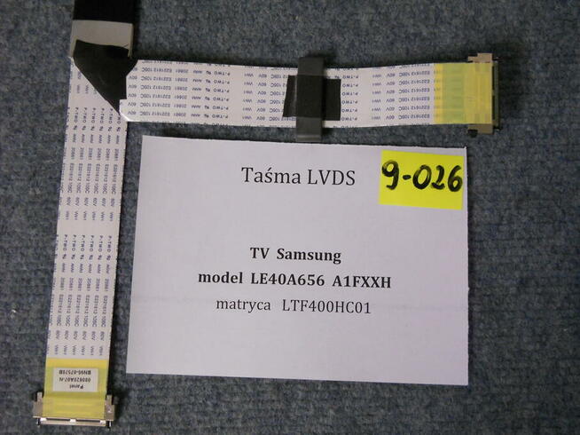 Taśma LVDS z TV - Samsung LE40A656 + płytka dotyk. 9-026