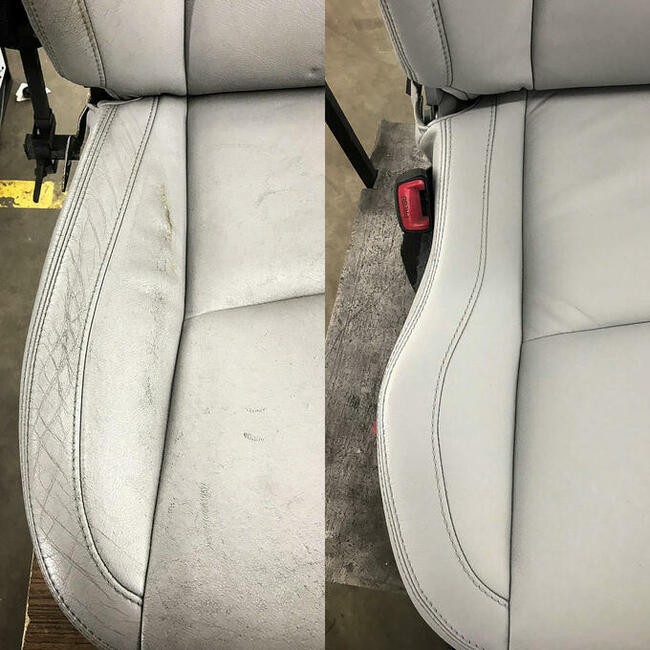 Renowacja Regeneracja skór foteli Autodetailing