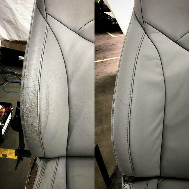 Renowacja Regeneracja skór foteli Autodetailing