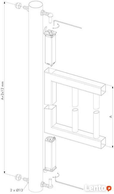 Zawias sprężynowy firmy LOCINOX do furtek samozamykacz