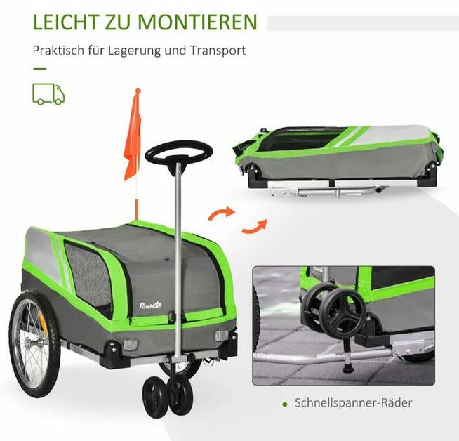 Przyczepka rowerowa dla zwierząt