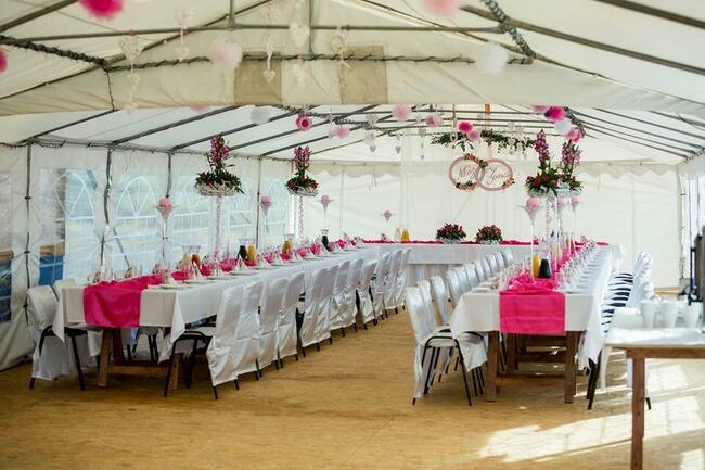 Namiot bankietowy z podłogą - wynajmę