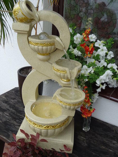 FONTANNA OGRODOWA 8 wys. 108 cm !!! ośw. LED !