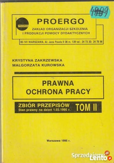 Prawna ochrona pracy tom 2 Zakrzewska 1995
