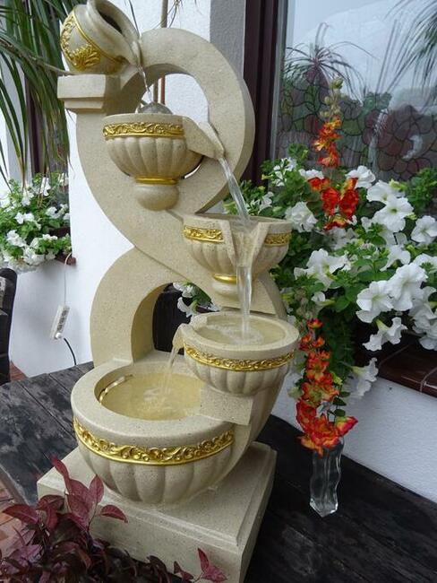 FONTANNA OGRODOWA 8 wys. 108 cm !!! ośw. LED !