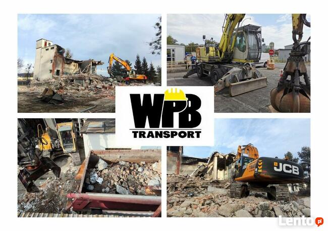 Rozbiórki, wyburzenia, wykopy, kruszenie gruzu