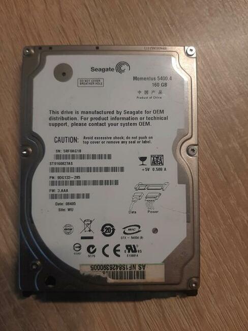 Dysk Seagate 2.5 (ST9160827AS) 160 GB