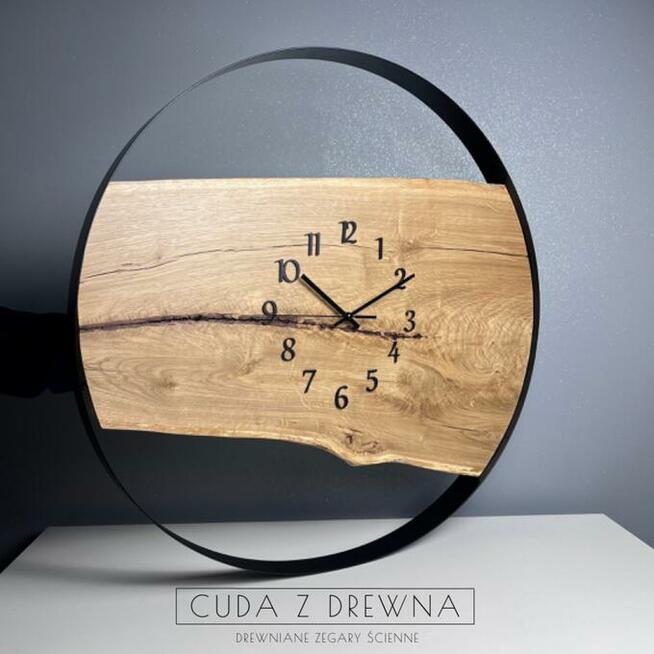Nowoczesny zegar ścienny na zamowienie l CUDA Z DREWNA